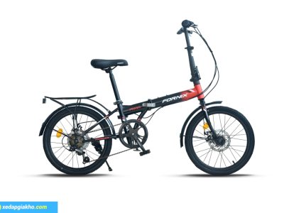 Xe Đạp Gấp Fornix Prava 20 Inch Phiên Bản Mới 7 Xe đạp gấp Fornix Prava 20 inch màu đen đỏ