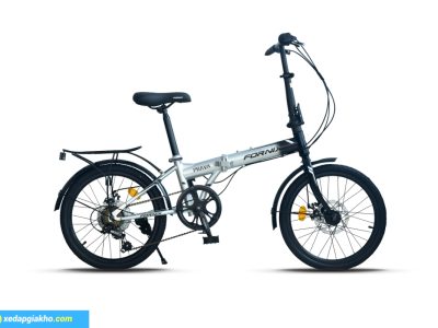 Xe Đạp Gấp Fornix Prava 20 Inch Phiên Bản Mới 10 Xe đạp gấp Fornix Prava 20 inch màu đen xám