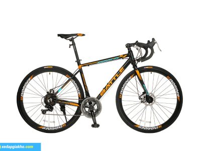 Xe Đạp Đua 700c Battle WindriDer 200 Cổ Cong - Màu Đen Cam