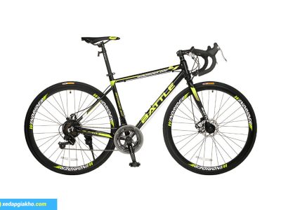 Xe Đạp Đua 700c Battle WindriDer 200 Cổ Cong - Màu Đen Vàng