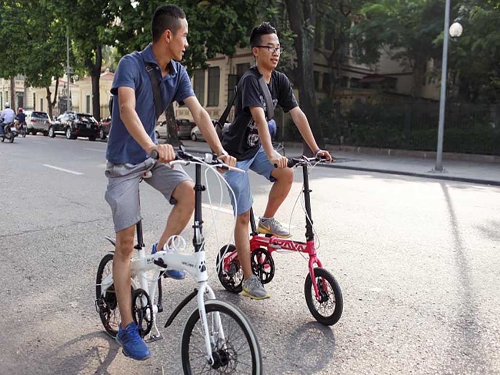 Xe đạp gấp dễ điều chỉnh chiều cao