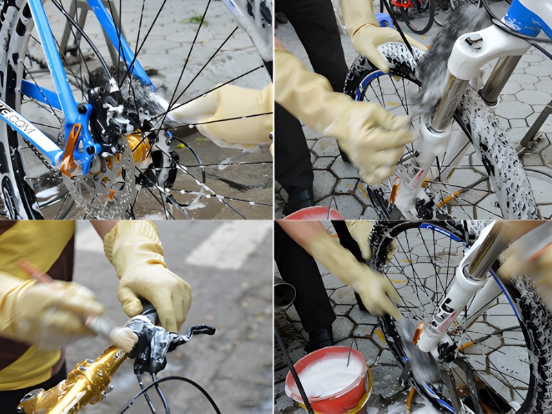 Kỹ Thuật Cơ Bản Khi Vệ Sinh Xe Đạp Thể Thao 5 Vệ sinh kỹ bộ phận bên ngoài cho sạch bùn đất