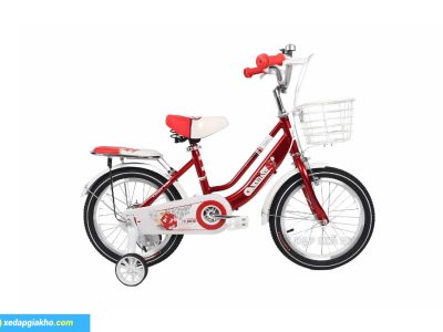 Xe Đạp Trẻ Em Xaming Nữ 2 Gióng 16 Inch Màu Đỏ