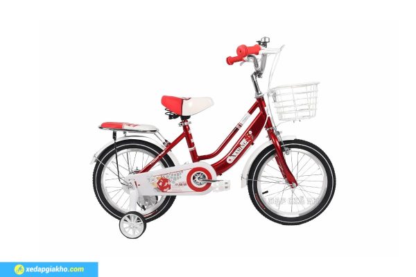 Xe Đạp Trẻ Em Xaming Nữ 2 Gióng 16 Inch Màu Đỏ