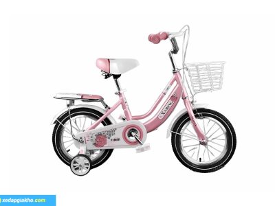 Xe Đạp Trẻ Em Xaming Nữ 2 Gióng 16 Inch Màu Hồng