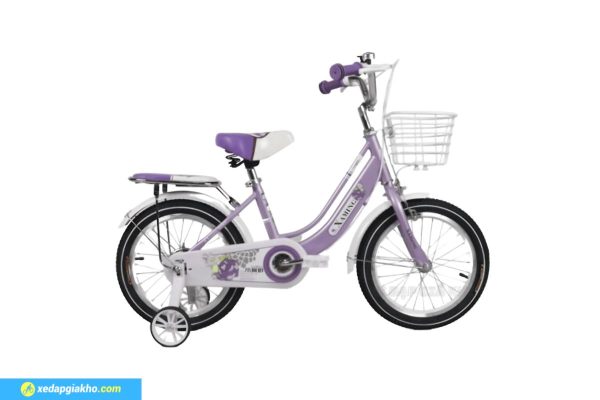 Xe Đạp Trẻ Em Xaming Nữ 2 Gióng 16 Inch Màu Tím