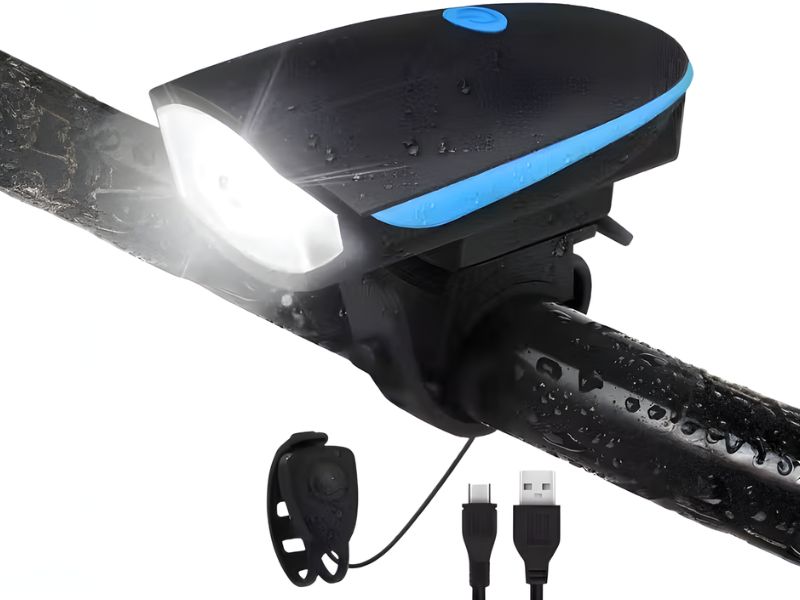 Đèn Pin Có Còi Cao Cấp 9 Đèn sử dụng bóng LED tích hợp còi xe tiện lợi