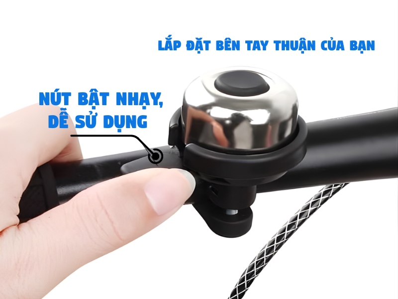 Chuông 2 Tiếng Cao Cấp 9 Âm thanh còi lớn giúp bạn di chuyển an toàn