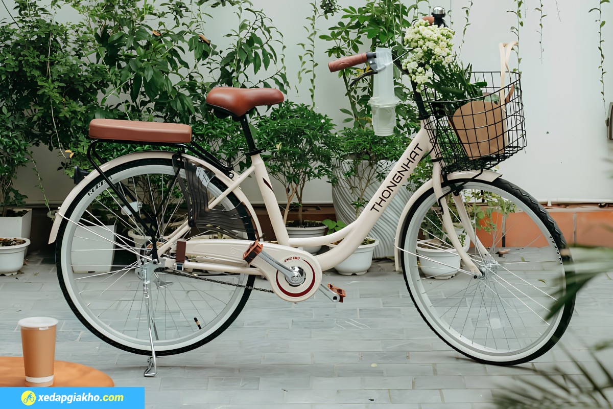 Xe Đạp Cho Nữ Cao 1m50 Mẫu Nào Nên Mua? 13 Xe đạp nữ Thống Nhất trang bị đầy đủ phụ kiện tiện ích