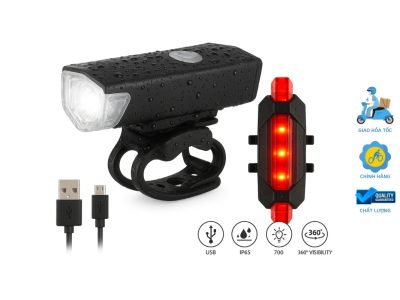 Bộ Đèn Xe Sạc Trước Sau 7 Bộ Đèn Xe Sạc Trước Sau