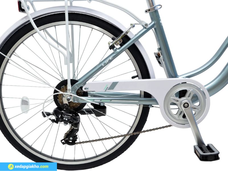 Xe Đạp Nữ Life Lucy Khung Nhôm 26 Inch 16 Bộ truyền động Shimano cao cấp