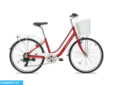 Xe Đạp Nữ Life Lucy Khung Nhôm 26 inch Mùa Đỏ