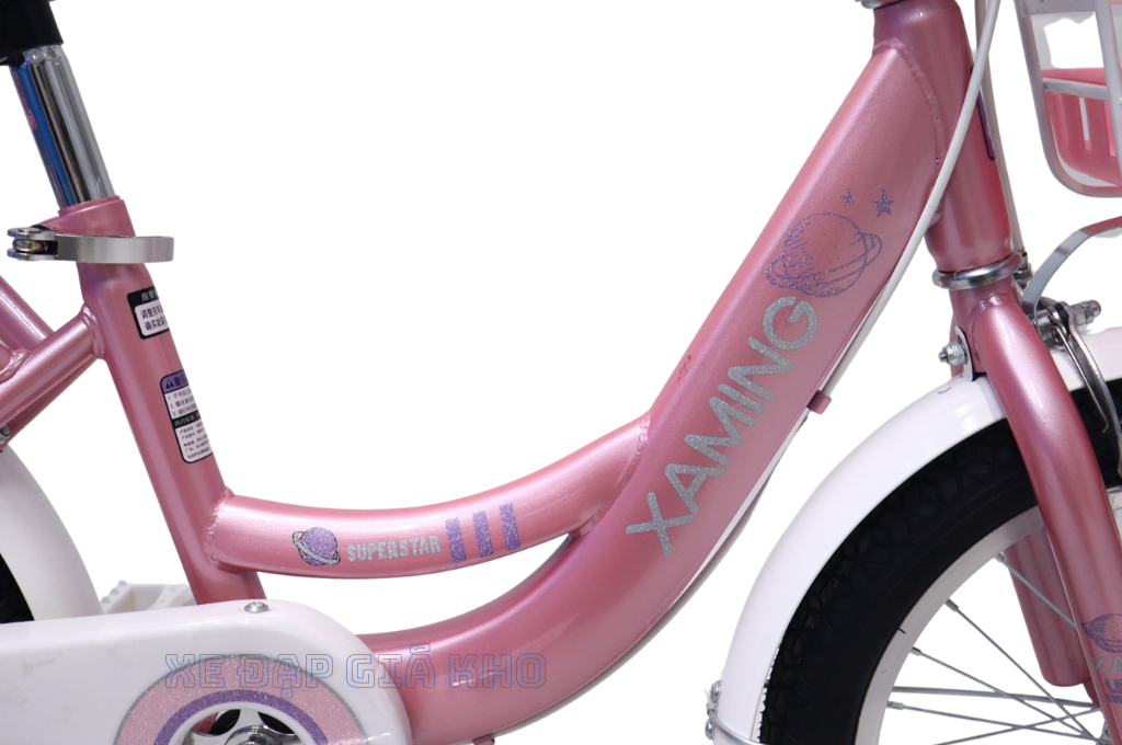 Xe đạp cho bé gái Xaming liền sườn 14 inch