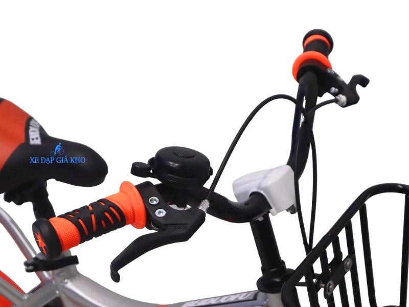 Xe Đạp Trẻ Em Beiduofu BDF B124 12 Inch 10 Ghi đông thép chống ăn mòn, chống gỉ sét cao đem lại cảm giác cầm lái cứng cáp