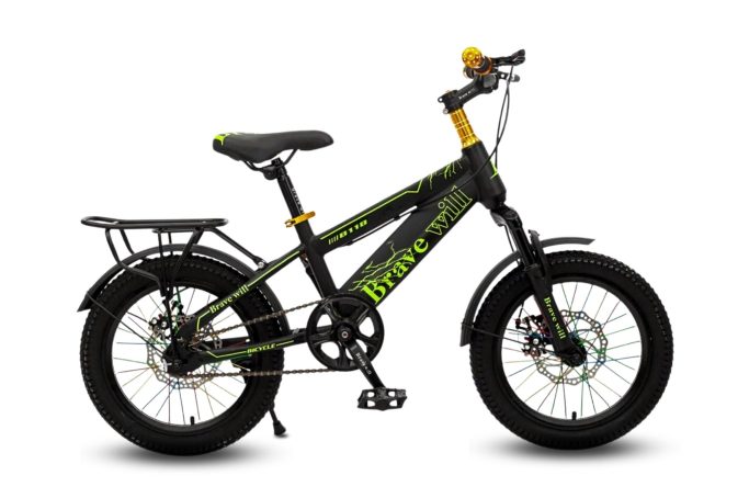 Xe đạp địa hình cho trẻ em có khung nhỏ gọn, phanh đĩa cơ, và yên xe điều chỉnh độ cao.