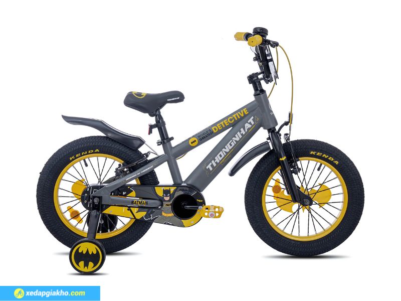 Xe Đạp Trẻ Em Thống Nhất Batman 16 Inch 6 Cọc yên chắc chắn và có thể điều chỉnh độ cao linh hoạt