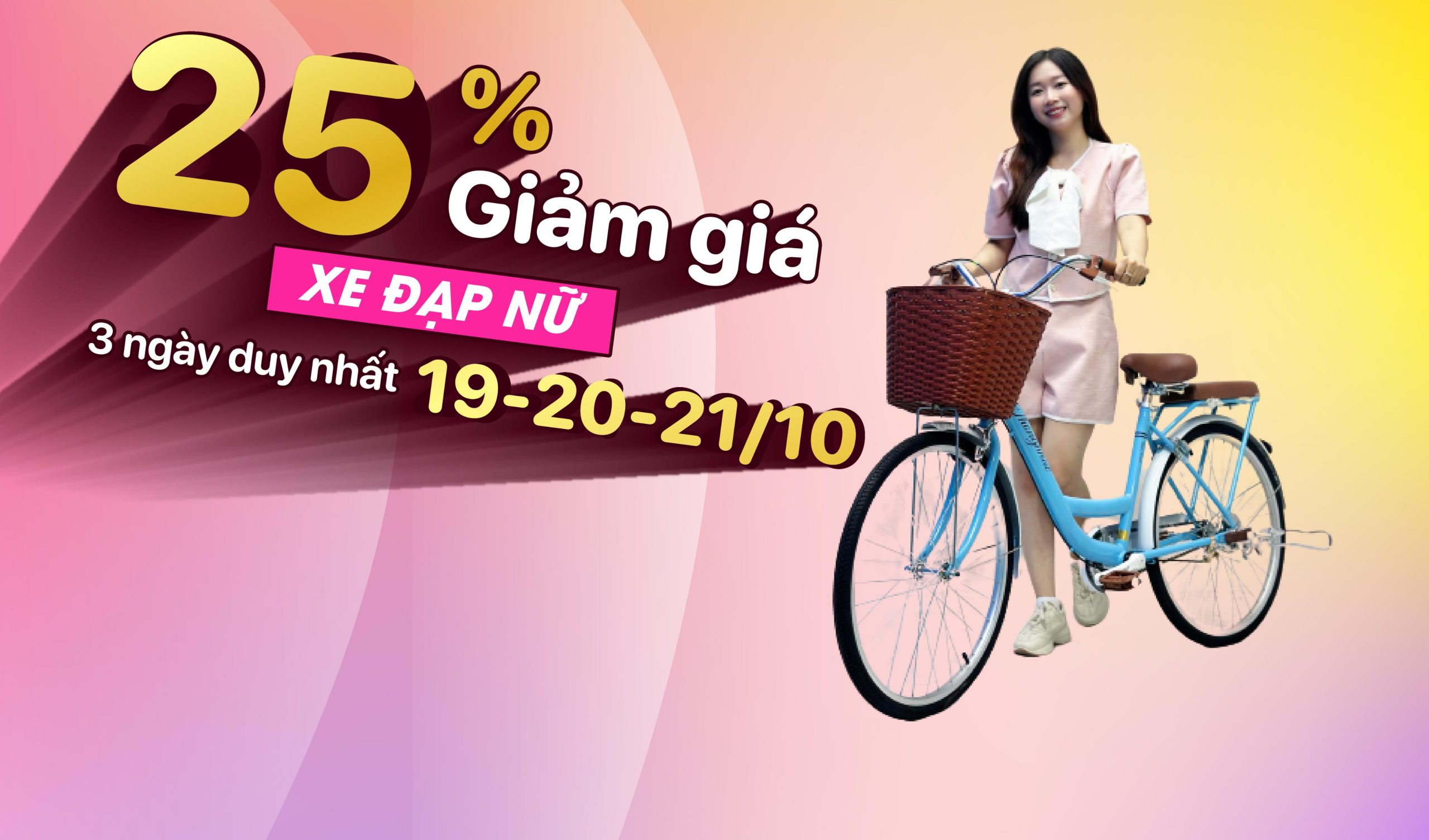 Chương trình giảm giá xe đạp nữ ngày phụ nữ Việt Nam
