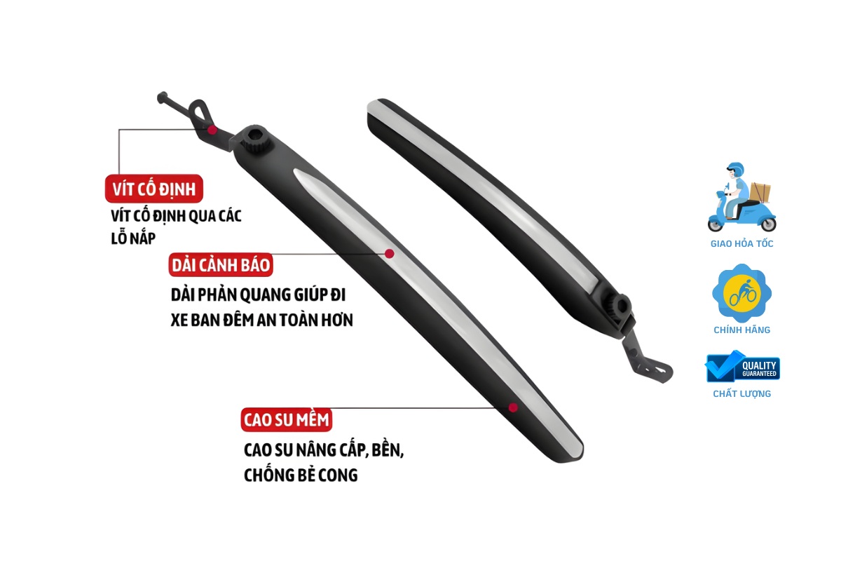 Chắn Bùn Dài Gọng Sắt Bắt Lỗ Khung 4 Chắn Bùn Dài Gọng Sắt Bắt Lỗ Khung