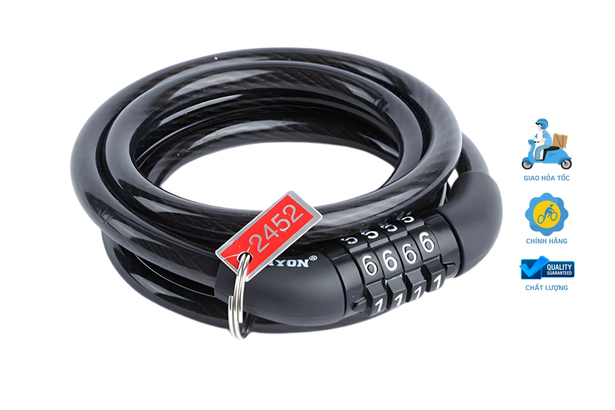 Khoá Dây Xe Đạp Tonyon 4 Số Đổi Mật Khẩu 3 Khoá Dây Xe Đạp Tonyon 4 Số Đổi Mật Khẩu