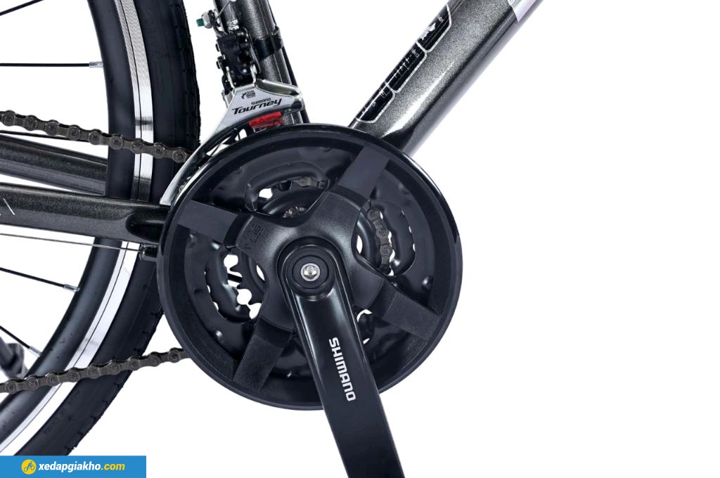 Đùi đĩa Shimano thiết kế chắc chắn, hỗ trợ truyền động linh hoạt