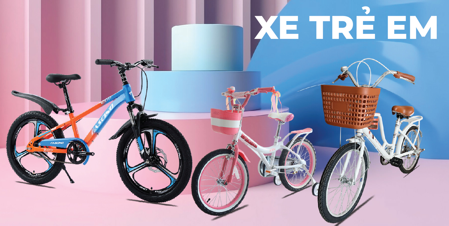 Xe đạp trẻ em đa dạng mẫu mã, kích thước và giá cả phù hợp
