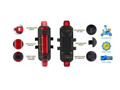 Với cổng sạc USB, đèn vừa chiếu sáng và tiện lợi cho người sử dụng xe đạp