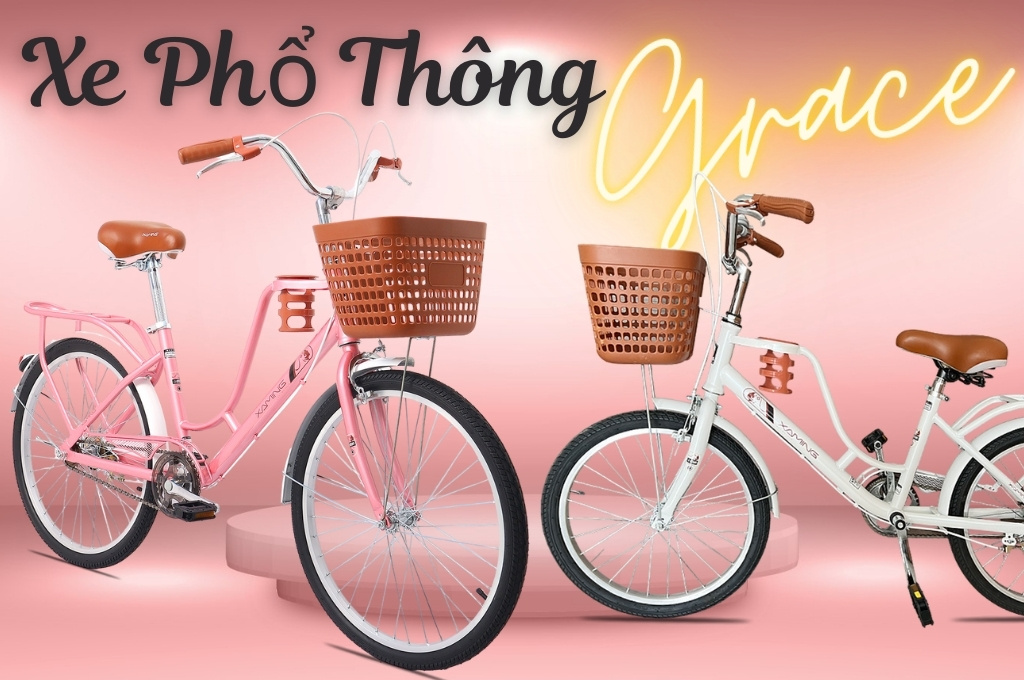 Xe đạp phổ thông thiết kế duyên dáng, nữ tính và màu sắc trang nhã