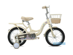 Xe đạp trẻ em bé gái Jsxiong Mini màu kem