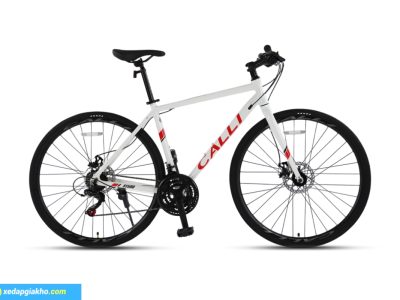Xe đạp touring Calli S1500 màu trắng đỏ