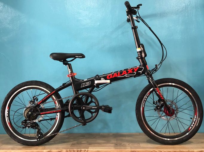 Xe Đạp Gấp Galaxy D3 Khung Nhôm Cao Cấp – Màu Đỏ