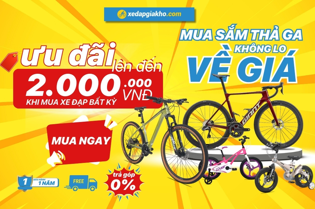 Mua xe đạp và nhận ngay cơ hội sở hữu voucher hấp dẫn