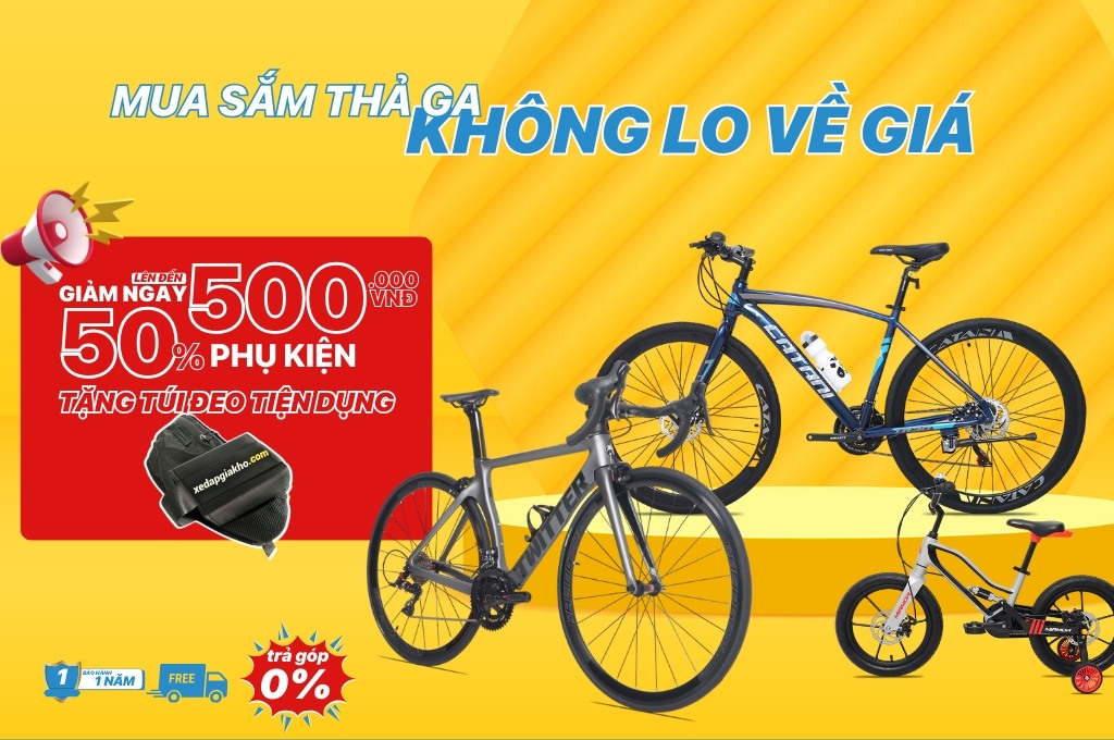 Mua sắm thả ga không lo về giá chỉ có tại Xe Đạp Giá Kho