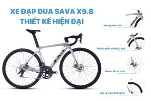 Xe đạp đua Sava X9.8 thiết kế khung carbon đạt chuẩn UCI