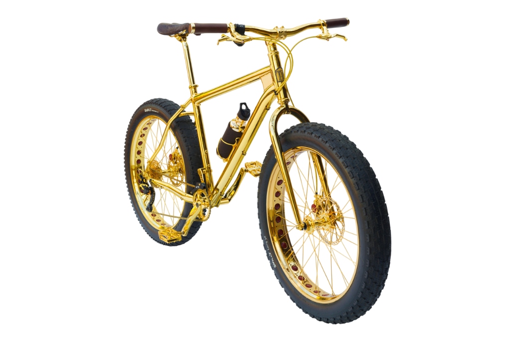 Xe đạp 24K Gold Extreme Mountain Bike bao phủ lớp mạ vàng 24K