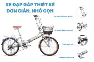 Xe đạp gấp Calli Q3 20 inch thiết kế với khả năng gấp gọn thông minh