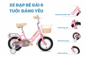 Xe đạp Shukyo S1 phù hợp cho bé gái thích sự đáng yêu