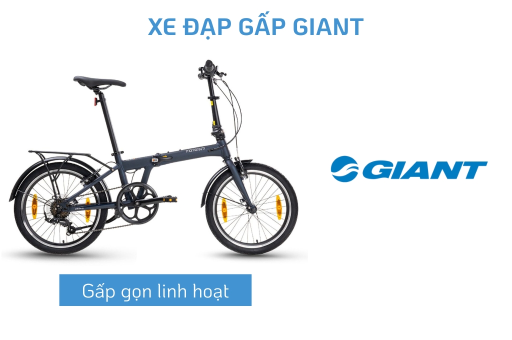 Xe đạp gấp Giant thiết kế cơ chế gấp gọn với chốt khóa thông minh