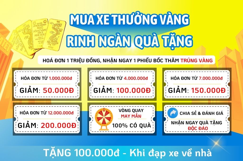 Mua xe thưởng vàng - Rinh Ngàn Qùa Tặng