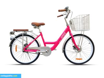 Xe Đạp Nữ Miamor Candy 24 Inch Màu Hồng