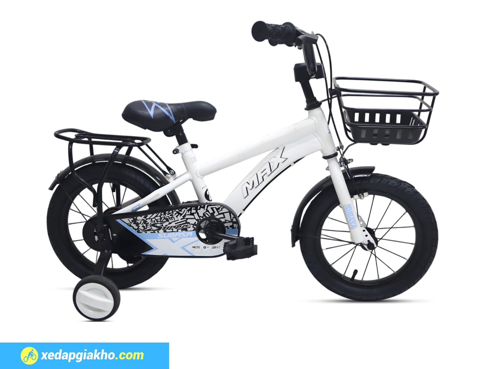 Xe Đạp Trẻ Em Bé Trai Max Bike Subasa 2 14 Inch 13 Xe trang bị giỏ xe tiện lợi cho bé