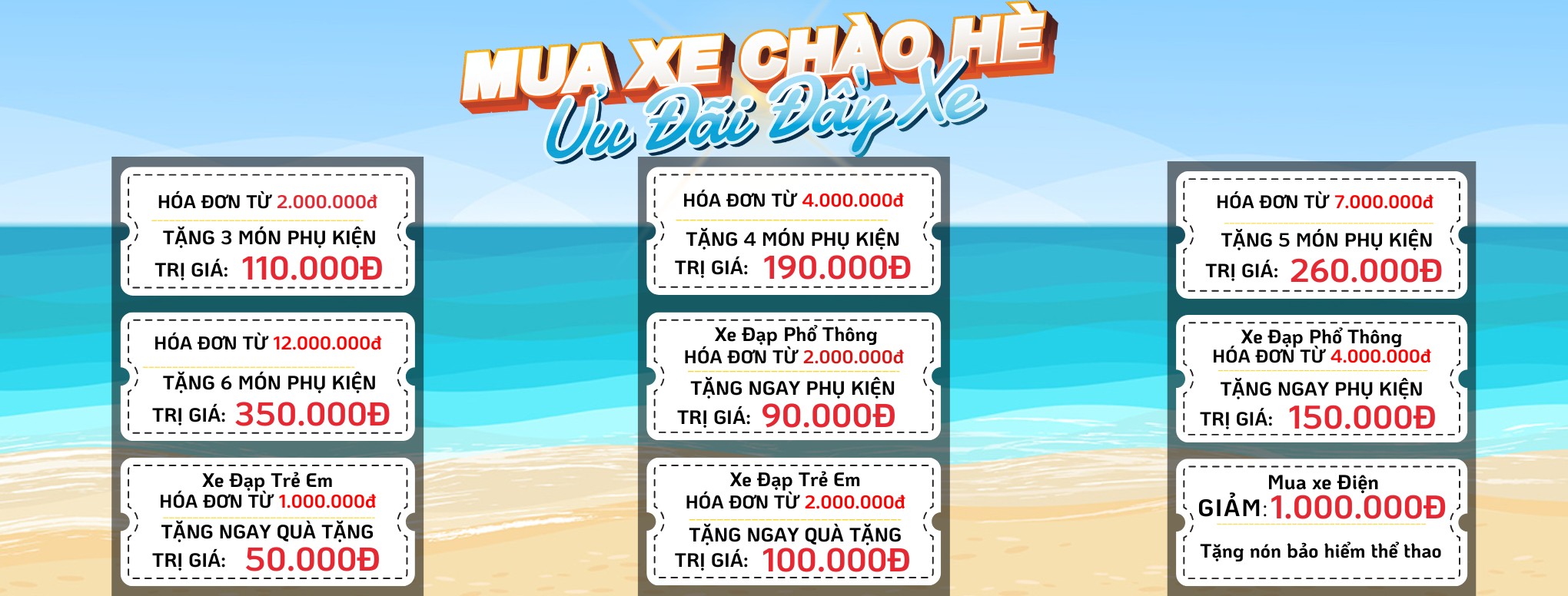 Bảng khuyến mãi Chào Hè 2025