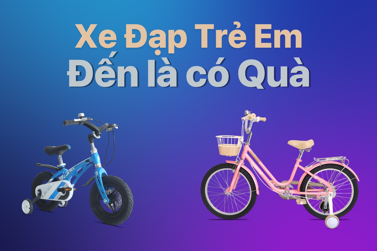 Xe đạp trẻ em mẫu mã đa dạng, thiết kế đẹp mắt tiện lợi