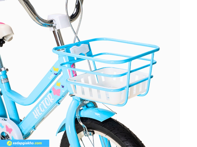 Xe Đạp Trẻ Em Bé Gái Hector Luna 14 Inch 17 Giỏ xe chịu lực tốt, tiện lợi cho bé để đồ chơi