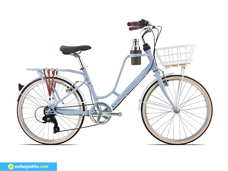 Xe Đạp Nữ Giant Momentum Ineed Latte 26 inch 2025 7 Khung xe đạp bằng hợp kim nhôm bền bỉ, nhẹ