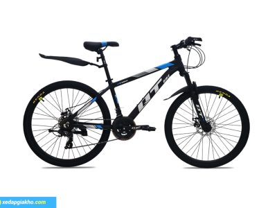 Xe Dap Dia Hinh MTB QT Bike QT360 26 Inch Khung Nhom Mau Den Xanh Duong