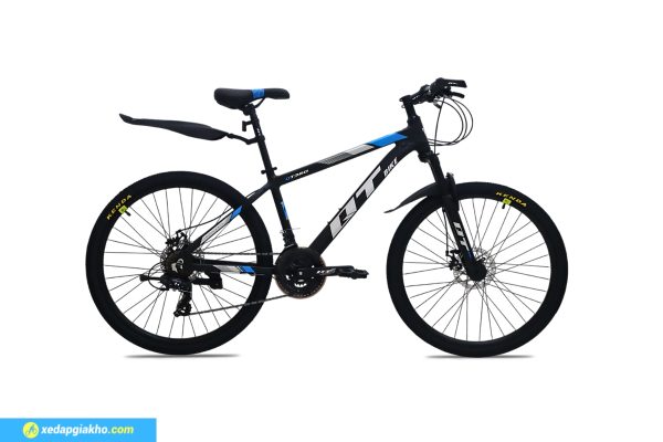 Xe Dap Dia Hinh MTB QT Bike QT360 26 Inch Khung Nhom Mau Den Xanh Duong