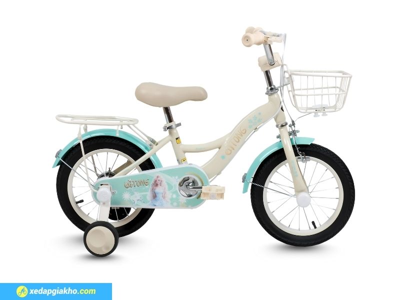 Gợi Ý Mẫu Xe Đạp 4 Bánh Cho Bé Giá Rẻ, An Toàn 6 Xe Qitong Anna 18 inch dễ thương cho bé gái