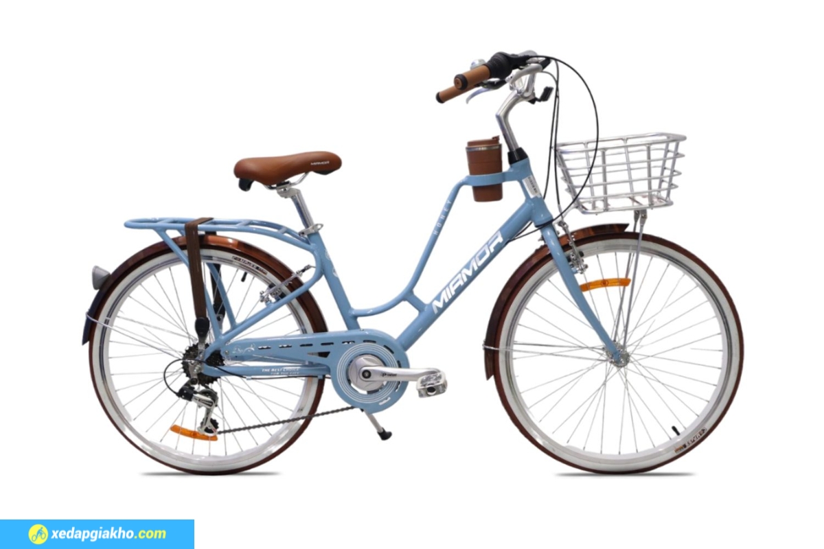 Chào Hè Cực Cháy Với Ưu Đãi Xe Đạp Nữ Đẹp Giá Rẻ 36 Xe đạp nữ Miamor Honey 24 inch màu xanh dương dịu mát