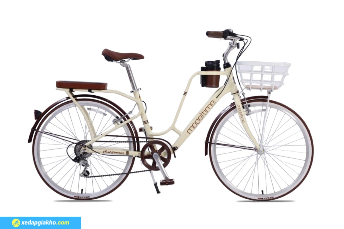 Chào Hè Cực Cháy Với Ưu Đãi Xe Đạp Nữ Đẹp Giá Rẻ 37 Xe đạp nữ California Model Time Cacao 26 inch phong cách thể thao nữ tính