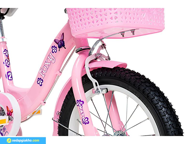 Xe Đạp Trẻ Em Bé Gái Foxy Katy 2 14 Inch 12 Hệ thống phanh nhạy